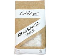 Ciel d'Azur en Provence - Argilla bianca ventilata - Caolino fine e delicata - Maschere lenitive, ideali per pelli sensibili, 100% di origine naturale, prodotto in Francia - 200 g
