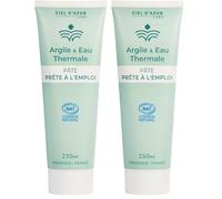 Ciel d'Azur Labs - Pasta di argilla verde con acqua termale - Pronta all'uso, ideale per cataplasma - Ricca di sali minerali e oligoelementi - Certificato naturale Cosmos Natural - Tubo 250 ml