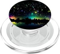 Cieli stellati City Vibes retrò colorato orizzonte notte rosa PopSockets PopGrip per MagSafe