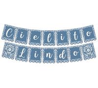 Cielito Lindo Banner blu Cielito Lindo Decorazioni per feste Papel Picado Baby Shower Banner per ragazzi Baby Shower Messicano Cinco De Mayo Fiesta