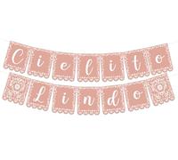 Cielito Lindo Decorazioni per feste Rosa Cielito Lindo Papel Picado Banner messicano Baby Shower Banner per ragazze Baby Shower Messicano Cinco de Mayo Fiesta