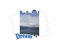 Cielo Blu e Bianche Nuvole Adesivi Citazione Sogno Decalcomanie in Vinile