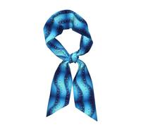Cielo blu note musicali sciarpa testa per le donne sciarpe per capelli accessori leggero moda avvolgere collo seta sonno foulard
