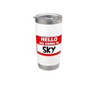 Cielo Ciao Ciao Il mio nome è Tshirt Nome su personalizzato Bicchiere termico in acciaio inox doppia parete