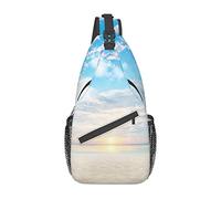 Cielo con l'arte dell'elefante dell'alba sulla borsa a tracolla in legno, zaino a tracolla zaino a tracolla causale zaino a tracolla per donna uomo escursionismo viaggio