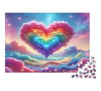 Cielo del cuore arcobaleno Puzzle 1000 Pezzi Carta riciclata per adulti Puzzle per adulti Gioco stimolante Impossibile difficile Ottima idea regalo per relax e creatività 70x50cm/1000pcs