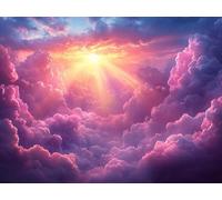 Cielo Diamond Painting Adulti, 5D Diamond Painting Alba Diamantini Crystal Art DIY Mosaico Strass Pittura a Diamante, Ricamo a Punto Croce Painting per Decorazioni Parete 70 x 50 cm -lsy25010LR