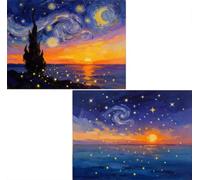 Cielo Kit per Pittura con Diamanti 5D per Adulti 2 Pack 80x60cm L-2099