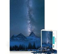Cielo notturno ad Assiniboine Puzzle per adolescenti 1000 pezzi Gioco per allenare la mente Accogliente Rilassante Immagine da assemblare Calda sorpresa (50x75cm)