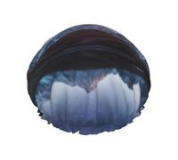 Cielo notturno con la Via Lattea Cuffie da doccia per donne, cuffie da bagno elastiche e riutilizzabili, cuffia da doccia a doppio strato impermeabile, cuffie da doccia da bagno