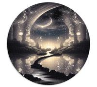 Cielo Notturno Fantastico Puzzle 1000 Pezzi Rotondo Carta Fiume Misterioso