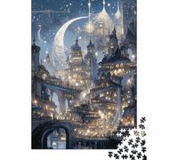 Cielo Notturno Fantastico Puzzle per Adulti Puzzle 1000 Pezzi Vista sulla Città Gioco di Puzzle 1000 Pezzi Relax Casa 70x50cm/1000pcs