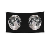 Cielo notturno Luna Piena Stampa Banner Puntelli Decorazioni Festa di Compleanno Fotografia Sfondo Forniture Banner Decor