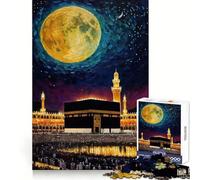 Cielo notturno, Moschea Kaaba alla Mecca, Puzzle da 1000 pezzi per adulti, Gioco di concentrazione e allenamento per la casa, Tempo libero, Bordo preciso, Regalo di Babbo Natale (50x75cm)
