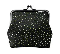 Cielo notturno senza cuciture con stelle Portamonete in pelle da donna, piccolo astuccio con chiusura a chiusura a scatto Portafoglio con fibbia per regalo ragazza