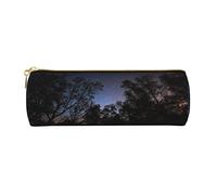 cielo notturno stellato stampato astuccio in pelle portapenne astuccio per matite borsa cosmetica borsa per trucco borsa da ufficio per uomo donna, Notte stellata Sky2, Taglia unica