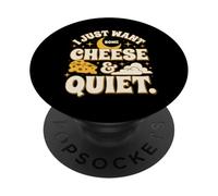 Cielo notturno Voglio solo un po 'di formaggio e tranquillo PopSockets PopGrip Adesivo
