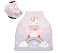 Cielo Rosa Arcobaleno Unicorno Passeggino Tettoia Copri Seggiolino Copertura Infermieristica Auto per Bambini per L'Allattamento Al Seno Morbido Traspirante Elastica Tettuccio