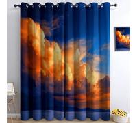 Cielo Sognante Con Motivo Di Nuvole Bianche Tende Oscuranti Termiche Isolanti - Ridurre Il Rumore, Termiche Isolanti per Camera da Letto - 2 Pannelli per camera da letto soggiorno, Blu, 183 x 214 cm