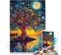 Cielo stellato albero della vita puzzle 1000 pezzi per adulti Per il divertimento in famiglia Ogni pezzo è unico - Gioco divertente e stimolante per tutta la famiglia 38x26cm