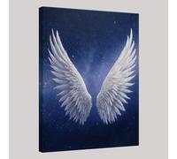 Cielo Stellato Blu Quadro su Tela Ali d'angelo 50 x 40 cm Stampa Artistica Moderna con Cornice Decorazione Murale per Soggiorno Camera da Letto Ufficio Bagno Cucina