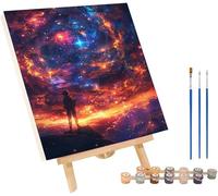 Cielo Stellato Dipingere con i Numeri Adulti con Telaio, Paint by Numbers Tramonto, DIY Dipingere con i Numeri Kit con 3 Pennelli e Vernice Acrilica, Decorazione Casa, Regalo Donna 100x135cm 9-1564