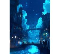 Cielo Stellato Dipingere Con I Numeri Adulti, Vista Notturna Paint by Numbers Kit, Fai Da Te Dipingere Con I Numeri Con Pennelli e Vernice Acrilica, Passatempo per Adulti, Decora Casa, 50x70cm R-6185