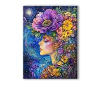 Cielo stellato Dipingi con i Numeri Adulti Ragazza Paint by Numbers, Colorare con i Numeri Adulti con Telaio, Kit di Pittura Acrilica Fai da Te per Principianti, Decora la Casa Regalo 60x90cm 0R-773