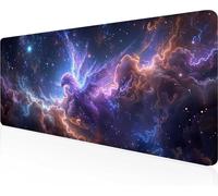 Cielo Stellato Tappetino Mouse XXL 1000x400x3mm, Tappetino Mouse Gaming Lavabile, Nero con Bordi Cuciti, Fondo in Gomma Antiscivolo Resistente Tappeto Gaming per Lavoro Ufficio, Regalo PjY1386 1-U