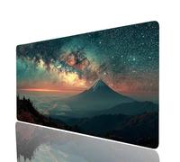 Cielo stellato Tappetino Mouse xxl 60x30x0.3cm, Impermeabile Tappetino Mouse Gaming, Mousepad Monte Fuji Base in Gomma Antiscivolo Bordi Cuciti Resistenti All'abrasione Mousepad per Laptop Model-7602