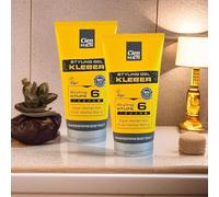 Cien Men Styling Gel Colla (2 x 150 ml) | Confezione da 2 gel per capelli per uomini | Tenuta super forte livello 6 | Resistente all'acqua per 24 ore | Gel per lo styling vegano