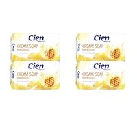 Cien Sapone crema latte e miele con olio di mandorle, senza microplastica, confezione da 4, 4 x 150 g (= 600 g)