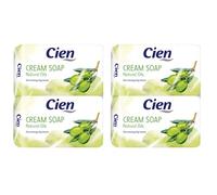 Cien Sapone crema oliva con olio d'oliva, senza microplastica, vegano, confezione da 4, 4 x 150 g (= 600 g)