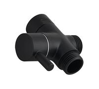CIENCIA Deviatore Doccia 1/2 Valvola Deviatore a 3 Vie Valvole Ottone per Doccetta, Nero, DSF007C