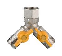 CIENCIA Deviatore Doccia 3-Vie Adattatore 1/2 su 20mm Valvola Doccetta Ottone Raccordo Deviatore per Doccetta Universale, DSF009A