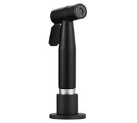 CIENCIA Spruzzatore per rubinetto da cucina in acciaio inox per lavello da cucina, set spruzzatore laterale, testa di spruzzo estraibile con tubo spruzzatore laterale e supporto per spruzzatore, nero,