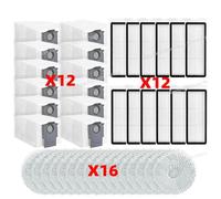 CIENUWPD Parti Spazzola Filtro Panno per mocio Sacchetto per Roborock Qrevo Curv / S5V / S5X / 5A1 / 5XC / 5AE / CurvC/Qrevo C/Qrevo C PRO(Set M)