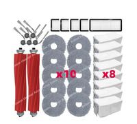 CIENUWPD Parti Spazzola Laterale Principale Filtro HEPA Panno per mocio Sacchetto per la Polvere per Roborock QR 798 / QR 598 / QV 35A / QV 35S / Qrevo L(Set Q)