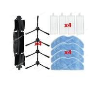 CIENUWPD Rullo Spazzola Laterale Principale Filtro Hepa Panno per mocio Parti per Tefal Rowenta X-plorer Serie 75S RR8577WH / 75S+ RG8597W(Set Y)