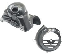 Cif Kit Carbon Look Cuffia Raffreddamento Cilindro + Copriventola Ferro VESPA 50