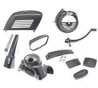 Cif Kit Carbon Look VESPA 50 SPECIAL Copriventola + Coperchi Molleggio + Contachilometri + Cuffia + Copristerzo + Ghiera Faro + Visiera Stop + Cresta + Pedale Avviamento + Sportello Motore