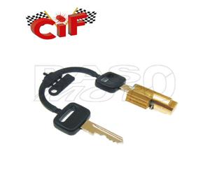 Cif Kit Serratura e Chiavi Bloccasterzo Modello Corto Guida Grossa 6mm Piaggio C