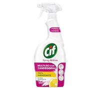Cif Spray Attivo con Candeggina, Profumo al Limone, 650 ml, per le Superfici di Tutta la Casa e Pretrattante sui Tessuti Bianchi*, Formula con Potere Sbiancante, Adatto per Aree Dove si Cucina