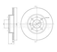 CIFAM 2X Disco Freno Anteriore Completo Per Opel Corsa B Astra F CC Chevrolet 73