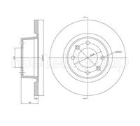 CIFAM 2x Disco Freno Posteriore Pieno per Citroën C5 I Dc De RC Re