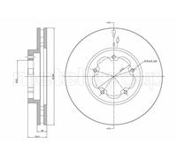 CIFAM 800-898 - Disco freno singolo anteriore