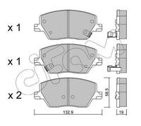 CIFAM 822-1103-0 Kit pastiglie freni Anteriore per FIAT TIPO Schrägheck (356)