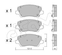 CIFAM 822-1165-0 - Kit pastiglie freno asse anteriore