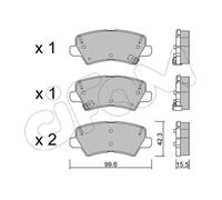 CIFAM 822-1166-0 - Kit pastiglie freno asse posteriore