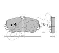 CIFAM 822-1175-0 - Kit pastiglie freno asse posteriore